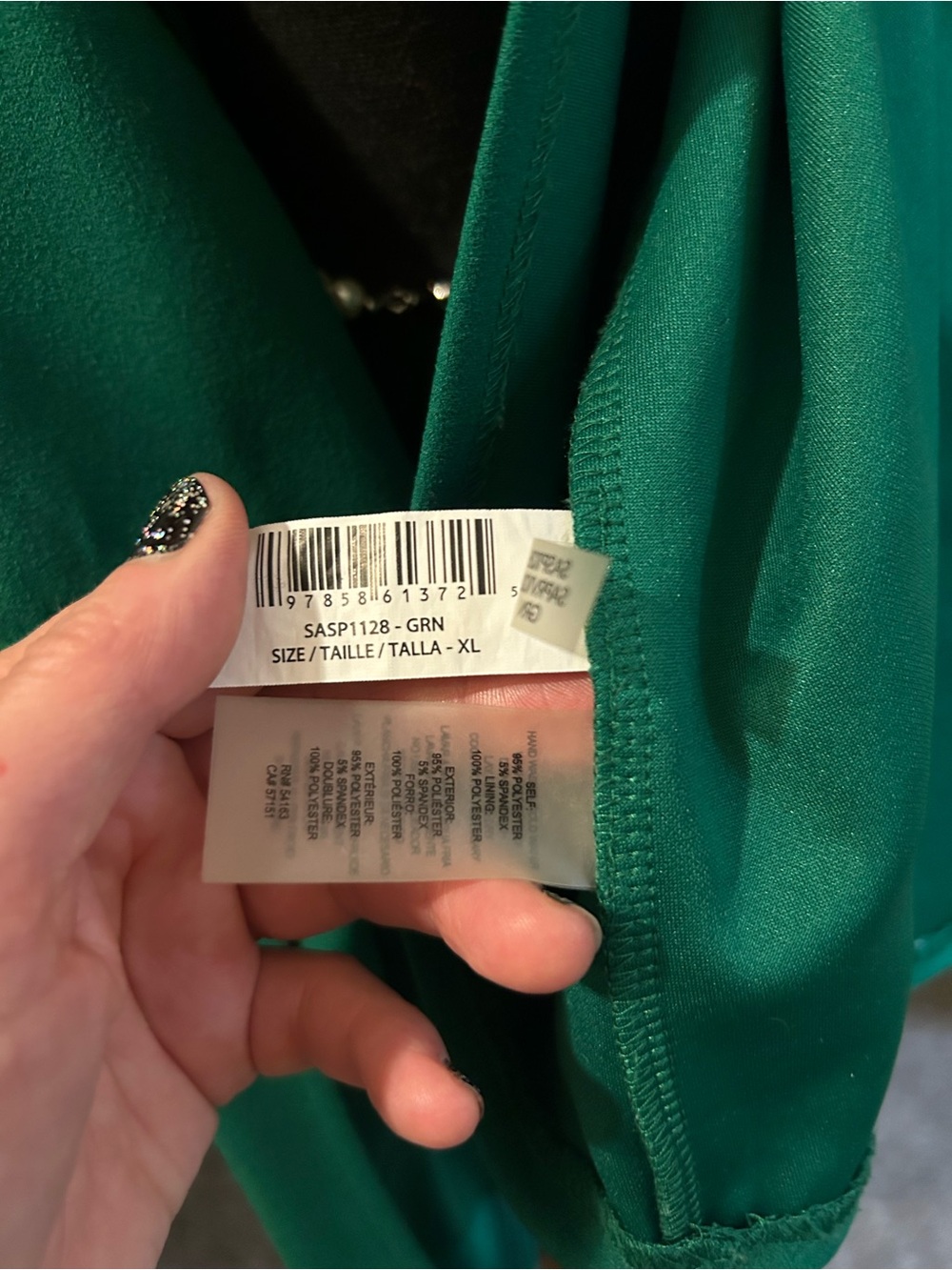 🍓2 for $20 dress sale 🍓Sleeveless Kelly Green Twist-Detail Evening Dress - Picture 4 of 4